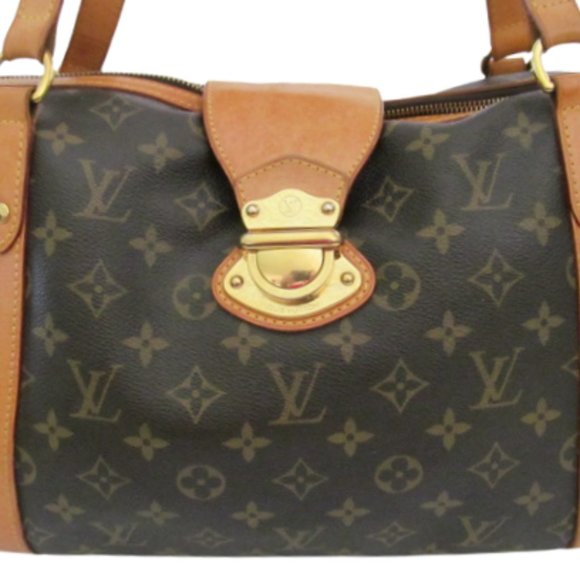 LOUIS VUITTON STRESA MONOGRAM + VACHETTA LEATHER DISCONTINUED LV HANDBAG - Picture 3 of 15